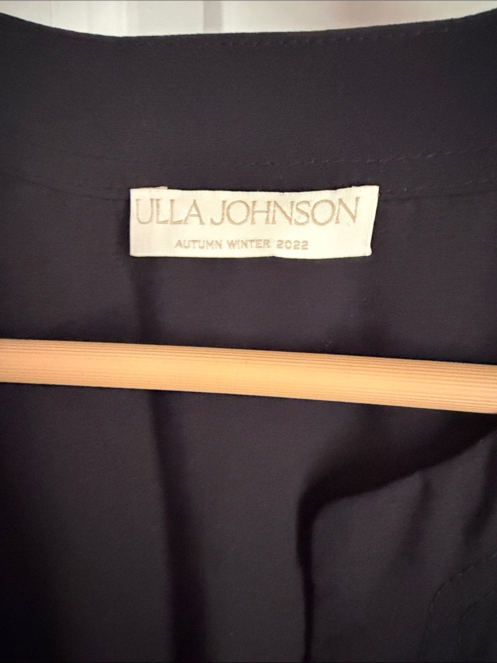 ULLA JOHNSON Virginie Black Belted Maxi Ruffle Dress Puff Sleeve Size 6 $725 - Picture 7 of 12